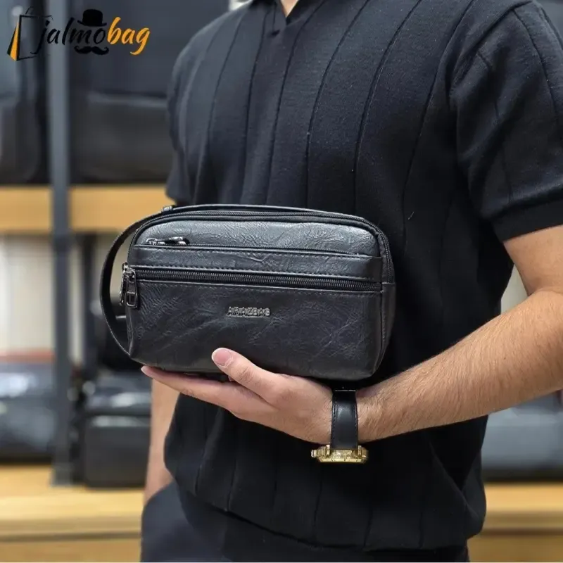 کیف دستی مردانه شوزبگ چرم سوگو خارجی ضد خش - تصویر 8