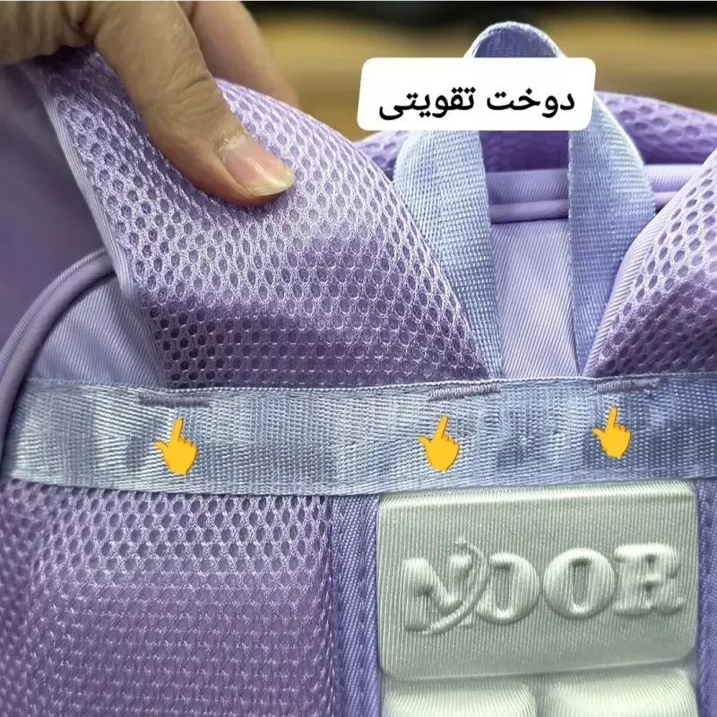 کوله پشتی ابتدایی دخترانه ضد آب ریپس وارداتی مناسب کلاس اول تا چهارم طبی و ضد تعریق - تصویر 7
