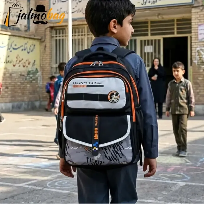 کوله پشتی مدرسه طرح فضانورد مناسب کلاس اول تا چهارم ضد آب - تصویر 2