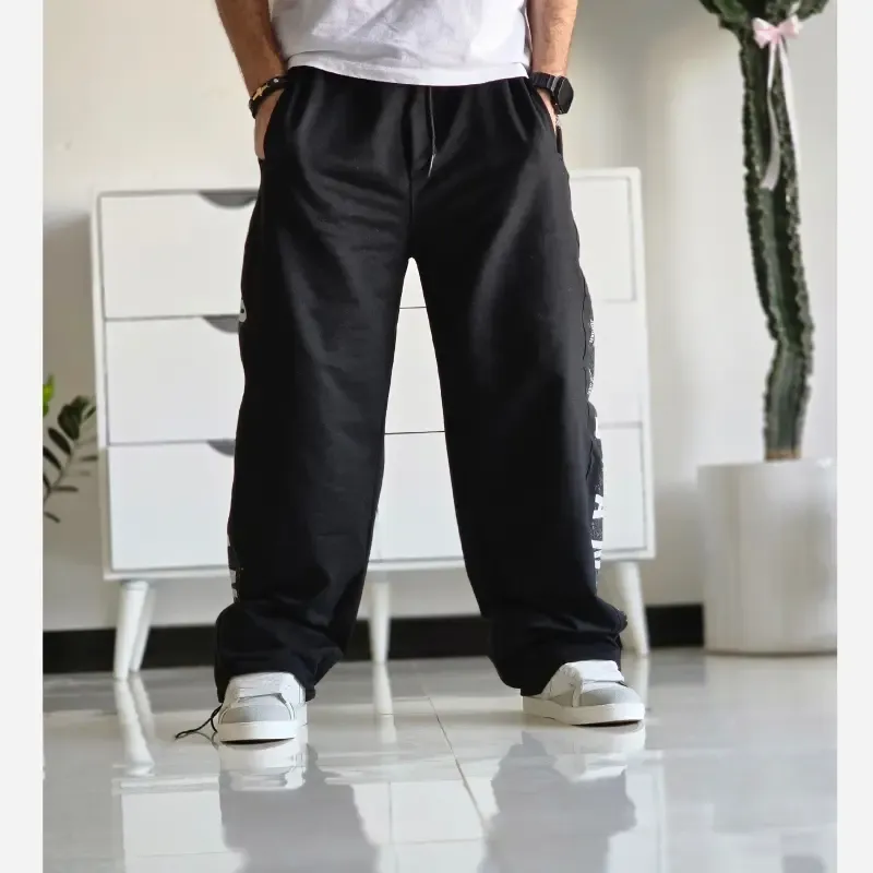 شلوار اسلش بگ جردن مشکی گلکسی اسپان قد 108 سایز XXL XXXL - تصویر 2