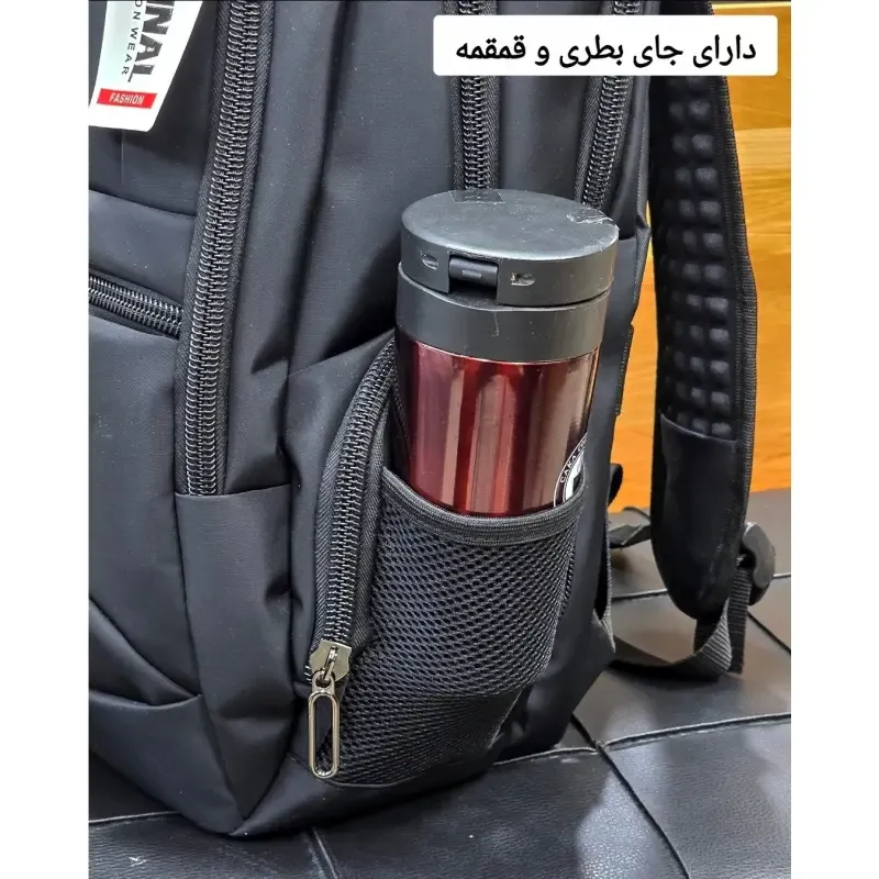 کوله پشتی اسپرت دیبا جادار با جای لپتاپ، پورت USB و هندزفری، ضد تعریق، مناسب 12 سال به بالا - تصویر 16