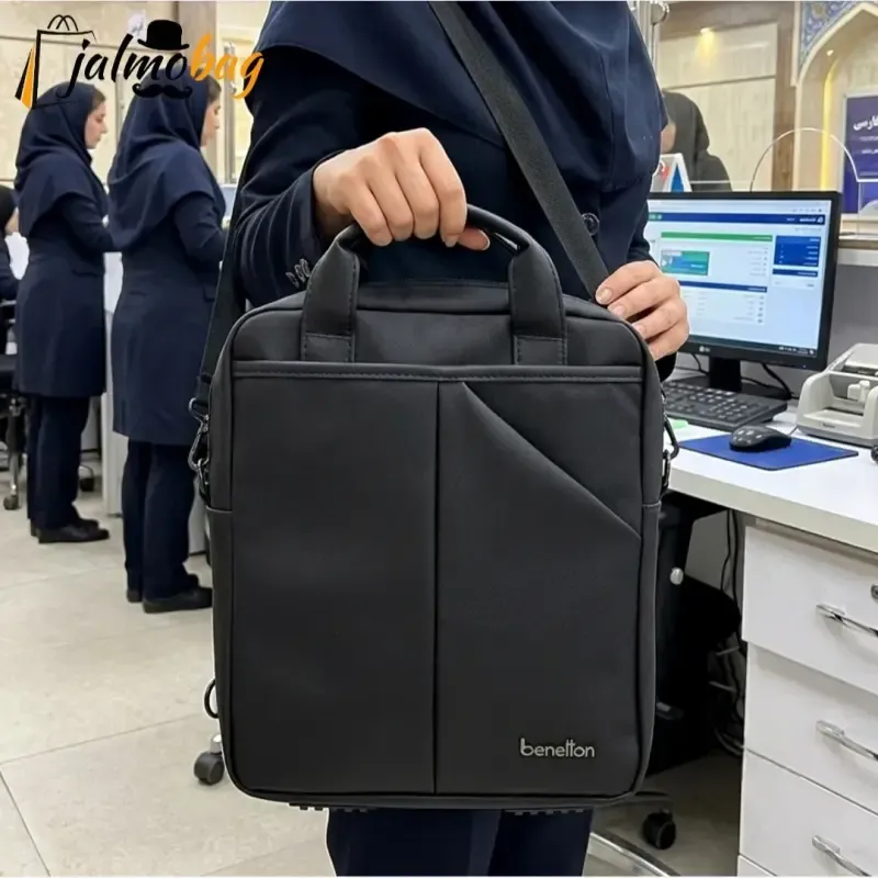 کیف اداری و لپتاپی 3 کاره اسپرت پارچه اسکین مناسب لپتاپ 14.1 اینچ مردانه و زنانه - تصویر 3