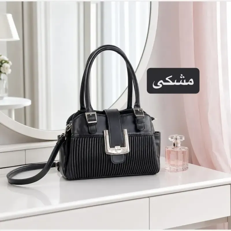 کیف زنانه چرم مصنوعی روزمره و دانشگاهی جیبدار - تصویر 5