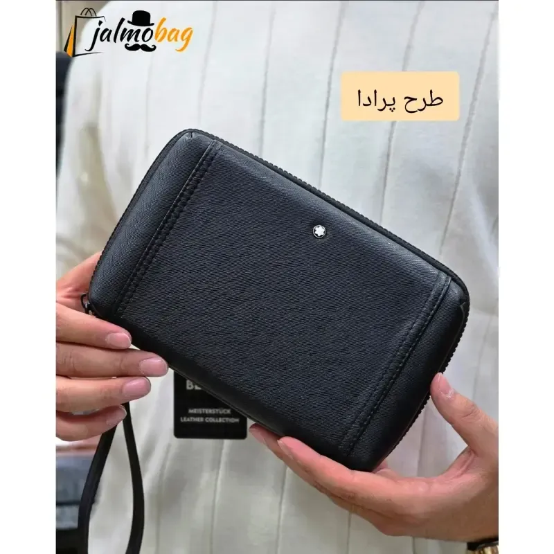 کیف دستی پاسپورتی مونت بلانک چرم وارداتی - تصویر 6