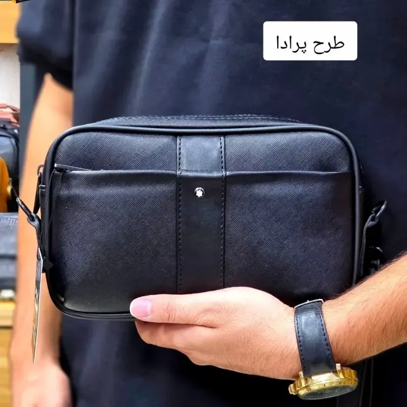 کیف دستی و دوشی مونت بلانک چرم صنعتی سه کاره - تصویر 5