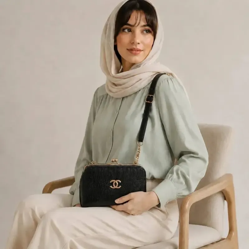 کیف پاسپورتی چرم مصنوعی زنانه رسمی و مجلسی - تصویر 6