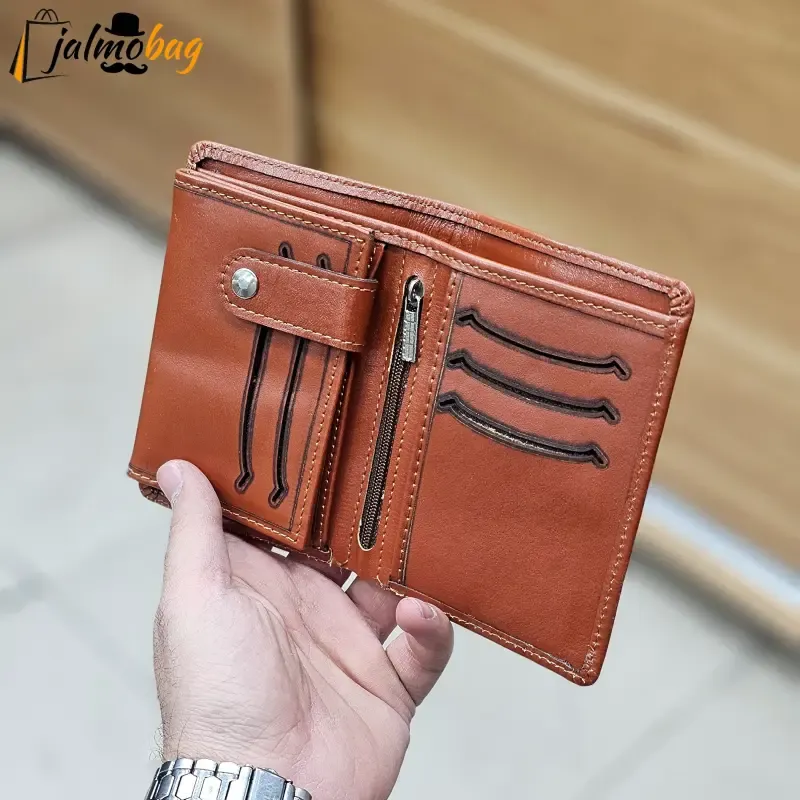 کیف پول جیبی چرم طبیعی گاوی - تصویر 2