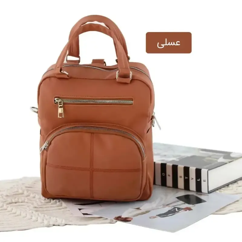 کیف زنانه چرم مصنوعی اسپرت و روزمره ابعاد 30 در 25 سانتیمتر - تصویر 6
