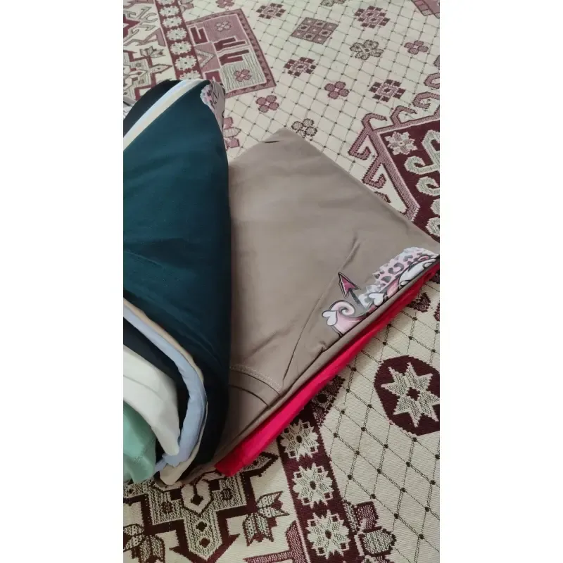 تیشرت باکسی نخ پنبه زنانه و دخترانه اسپرت قد 65 سانت - تصویر 4
