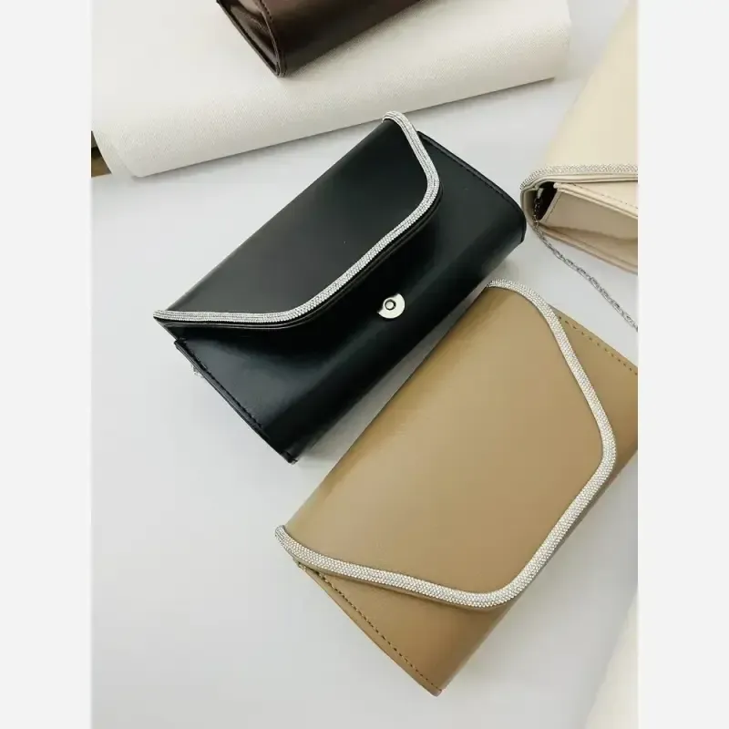 کیف مجلسی دور نگین زنجیری رنگبندی - تصویر 5