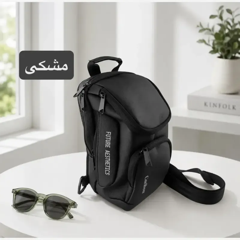 کیف مردانه روزمره اسپرت جنس ریپس با 5 جیب بیرونی و آستر ساتن - تصویر 4