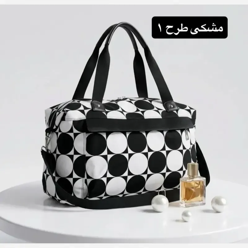 ساک دستی زنانه دخترانه پارچه کره ای اسپرت روزمره مامی بگ مسافرتی - تصویر 7