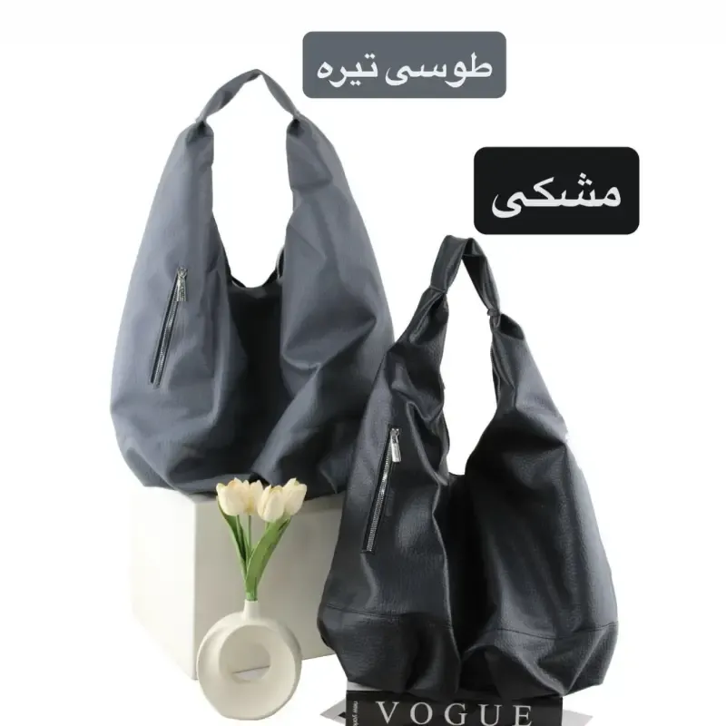 کیف زنانه روزمره و مهمانی چرم مصنوعی سایز 50 در 35 سانتیمتر - تصویر 4