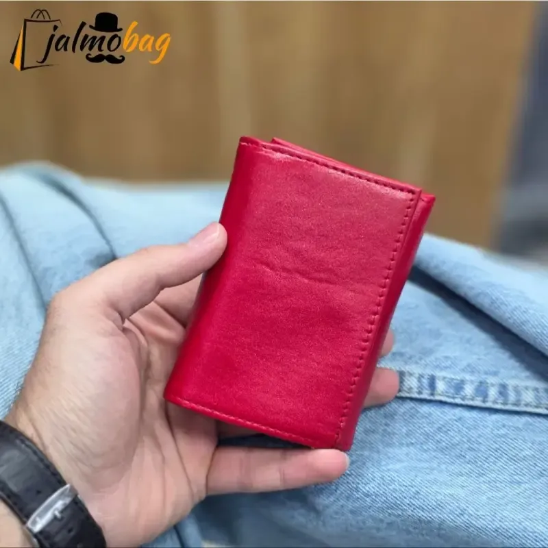 کیف پول جیبی چرم طبیعی گاوی مردانه و زنانه ابعاد 7 در 10 سانتی متر - تصویر 5