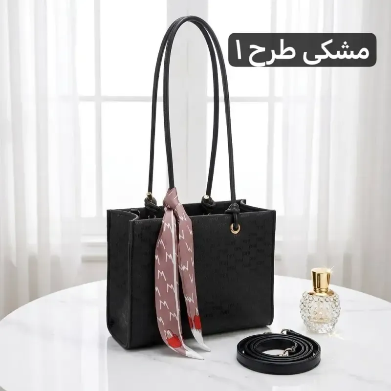 کیف زنانه چرم مصنوعی روزمره و مجلسی زیپدار با بند بلند - تصویر 3