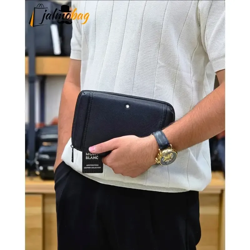کیف دستی پاسپورتی مونت بلانک چرم وارداتی - تصویر 2