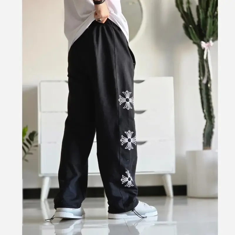 شلوار اسلش بگ کروم هارتز رنگ مشکی جنس گلکسی اسپان سایز XXL و XXXL - تصویر 5