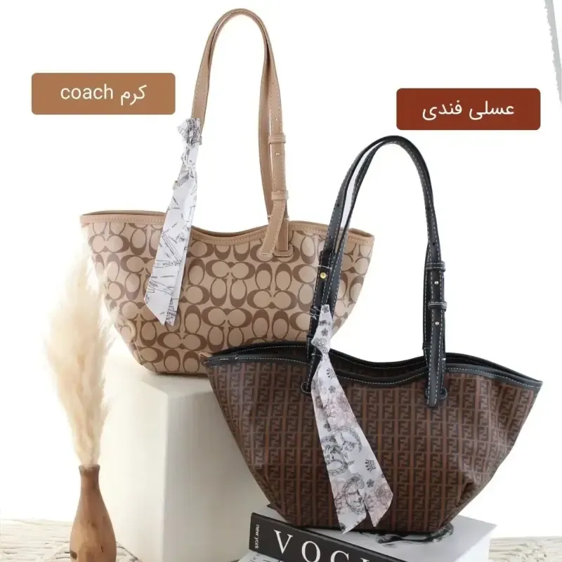 کیف زنانه چرم مصنوعی رسمی روزمره مجلسی با بند بلند - تصویر 5