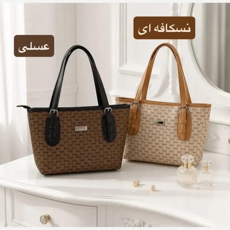 کیف زنانه روزمره و اسپرت چرم مصنوعی ابعاد 37 در 24 سانتیمتر - تصویر 5