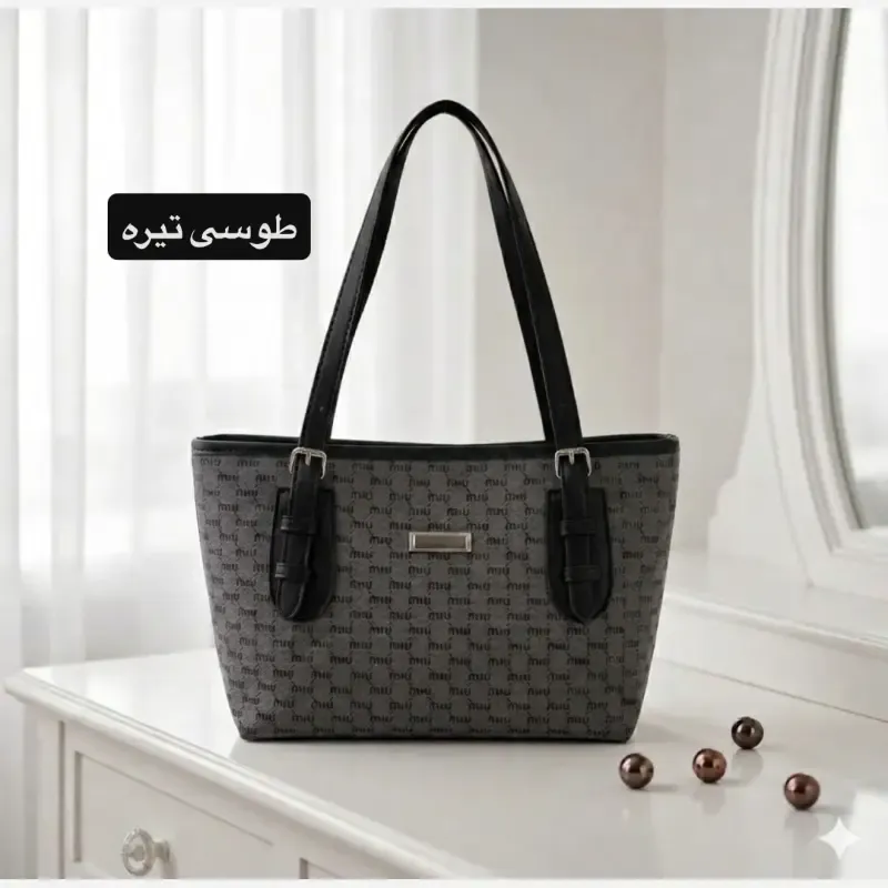 کیف زنانه روزمره و اسپرت چرم مصنوعی ابعاد 37 در 24 سانتیمتر - تصویر 4