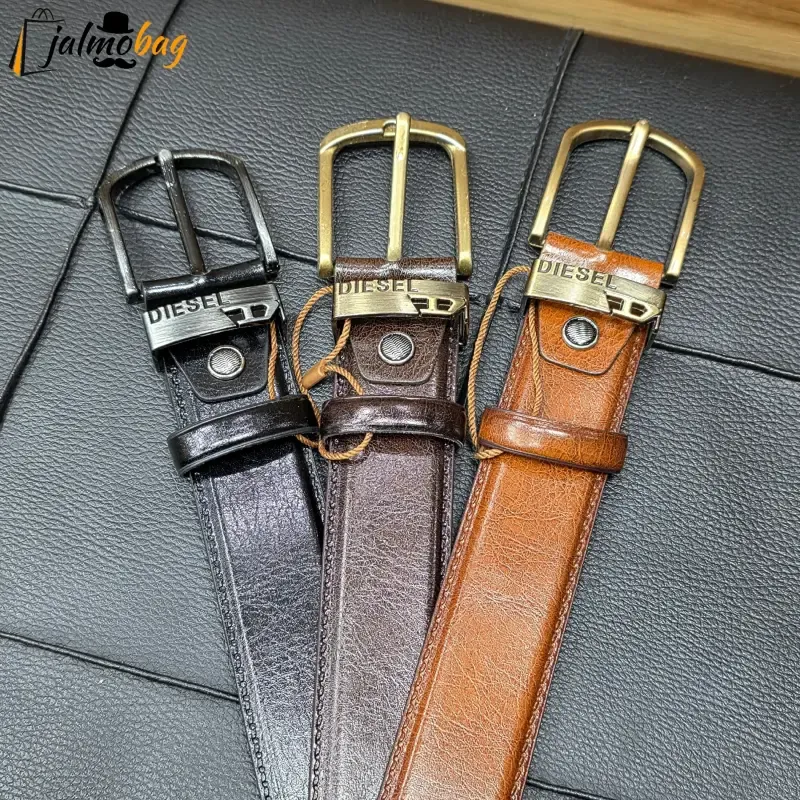 کمربند چرم صنعتی زبانه دار 4 سانت طول 125 سانتی متر سگک خارجی - تصویر 2