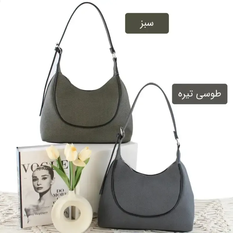 کیف زنانه چرم مصنوعی روزمره اسپرت ابعاد 31 در 23 در 10 سانتیمتر - تصویر 2