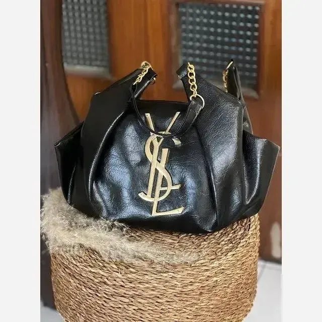 کیف یاشیل چرم با کیفیت طلایی و نقره ای - تصویر 7