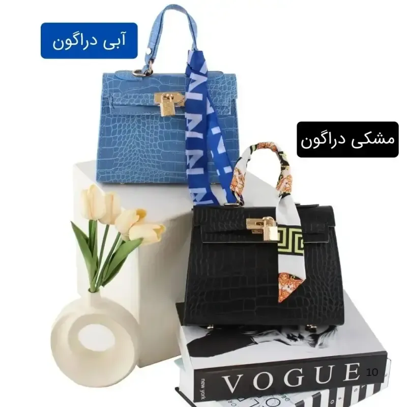 کیف پاسپورتی چرم مصنوعی زنانه روزمره ابعاد 25 در 20 در 10 سانتیمتر - تصویر 9