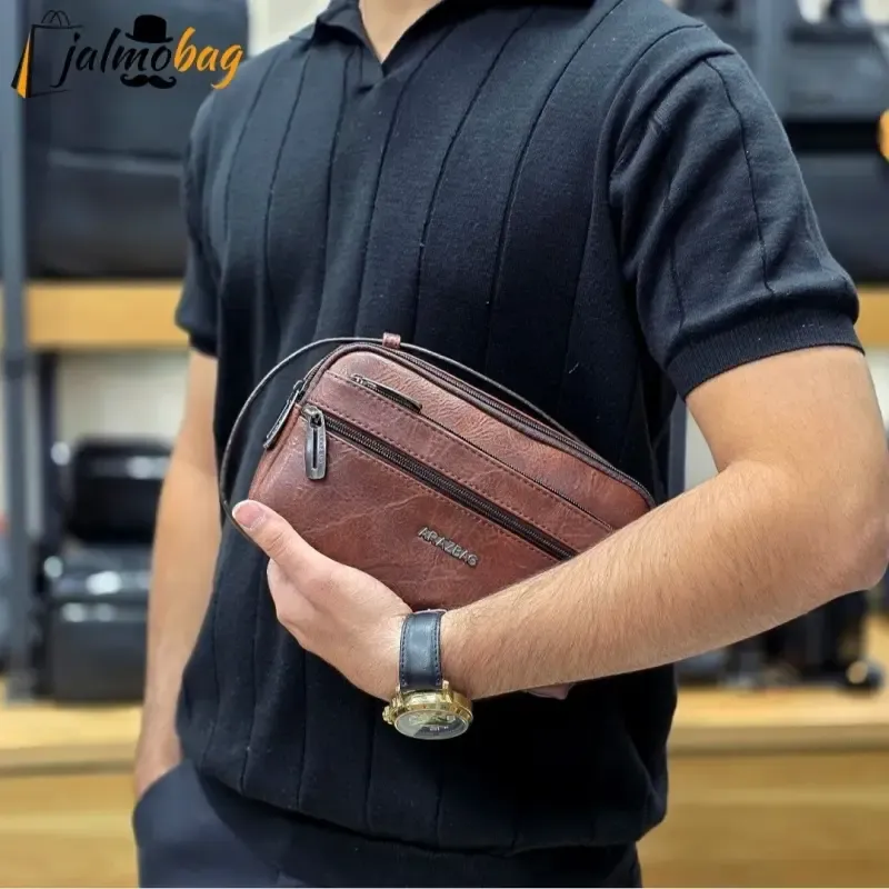 کیف دستی مردانه شوزبگ چرم سوگو خارجی ضد خش - تصویر 9