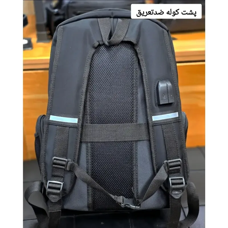 کوله پشتی اسپرت دیبا جادار با جای لپتاپ، پورت USB و هندزفری، ضد تعریق، مناسب 12 سال به بالا - تصویر 12