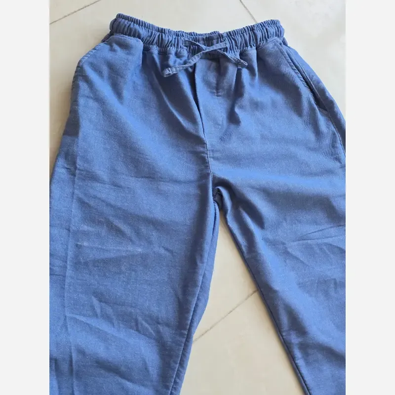 شلوار مام فیت پارچه بنگال کمرکش زنانه و مردانه در رنگبندی متنوع سایز XL و XXL - تصویر 7