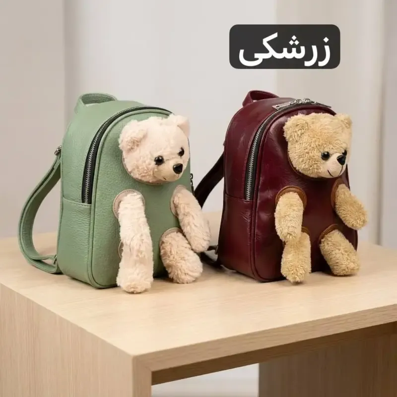 کوله پشتی چرم مصنوعی روزمره زنانه ابعاد 22 در 17 سانتیمتر - تصویر 3