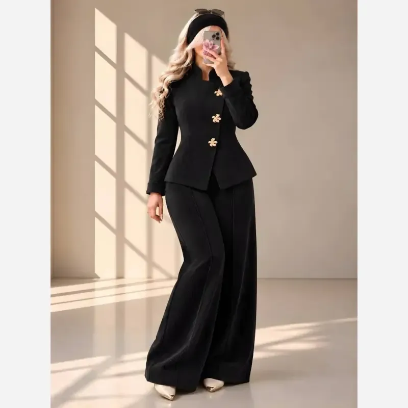 کت و شلوار زنانه مخمل کبریتی ترک درجه یک سایزبندی و رنگبندی متنوع - تصویر 4