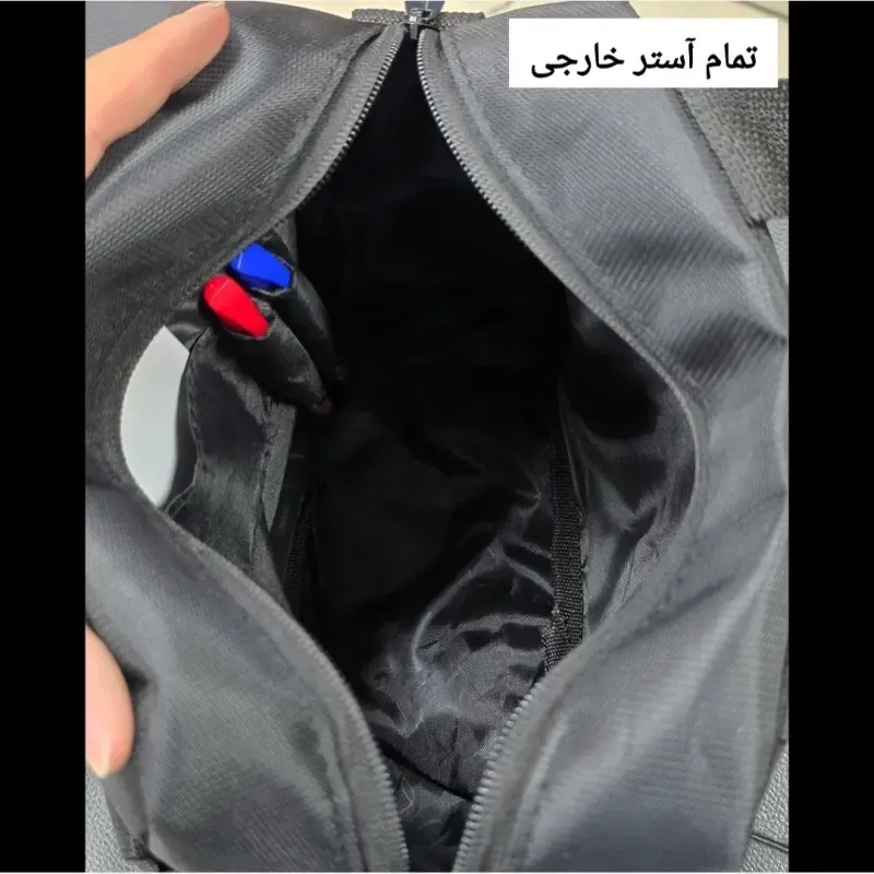 کیف ظرف غذا دستی و دوشی پارچه ای کجراه خ خارجی جیب دار - تصویر 8
