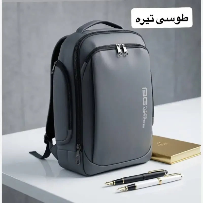 کوله پشتی فول آپشن برزنتی آب گریز با محفظه لپ تاپ - تصویر 6