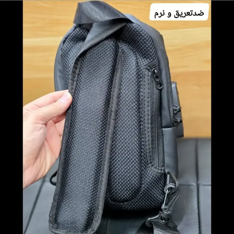 بادی بگ جادار قفل دار بنج BANGE ضد آب پارچه اسکین مردانه و زنانه - تصویر 7