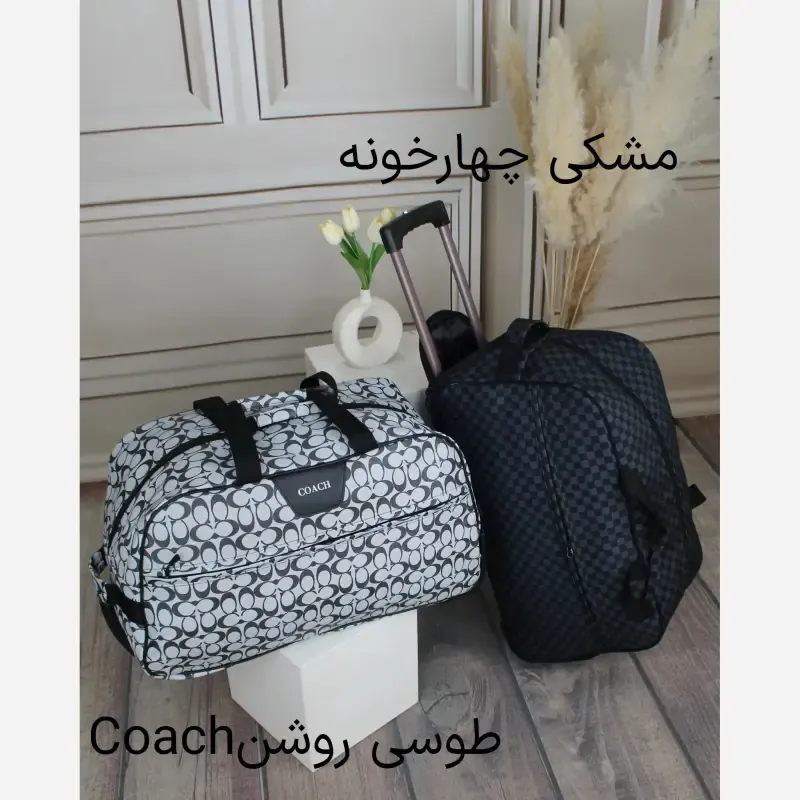 ساک مسافرتی چرم مصنوعی زنانه مدل زیپی ابعاد 56 در 33 سانتیمتر - تصویر 7