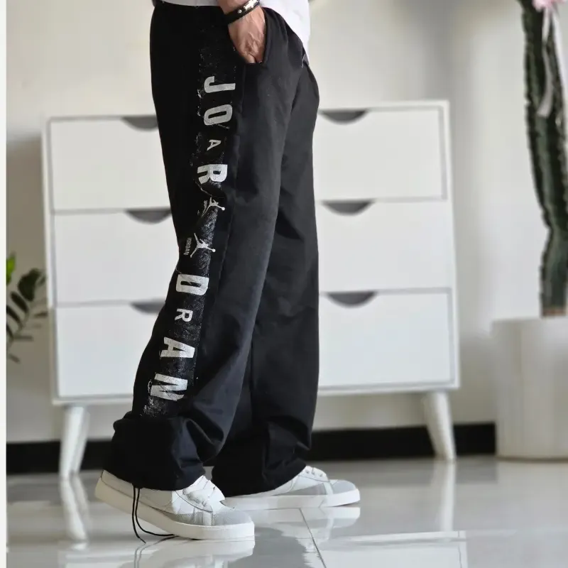 شلوار اسلش بگ جردن مشکی گلکسی اسپان قد 108 سایز XXL XXXL - تصویر 6