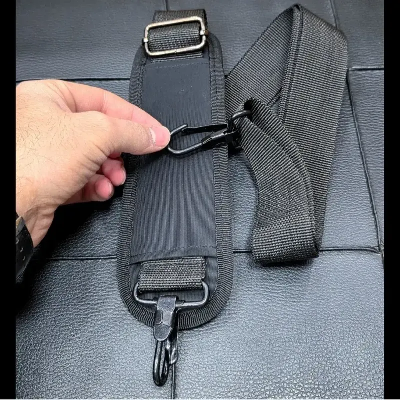 کیف اداری لپتاپی 3 کاره بنلتون جنس دیبا ضخیم رنگ مشکی - تصویر 14