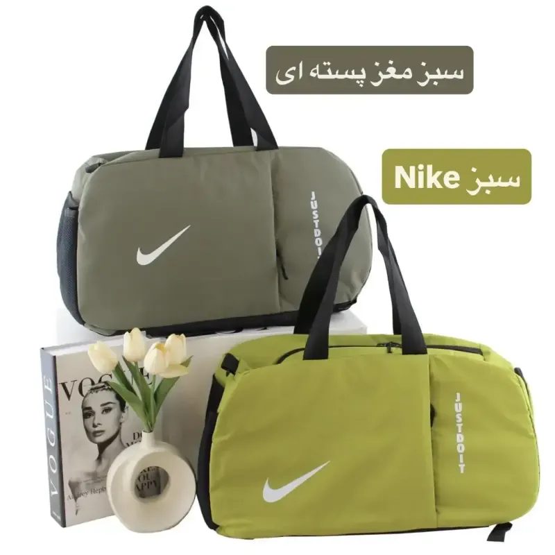 ساک ورزشی و اسپرت پارچهای با بند بلند و جیب بیرونی ابعاد 45x30x20 سانتیمتر - تصویر 4