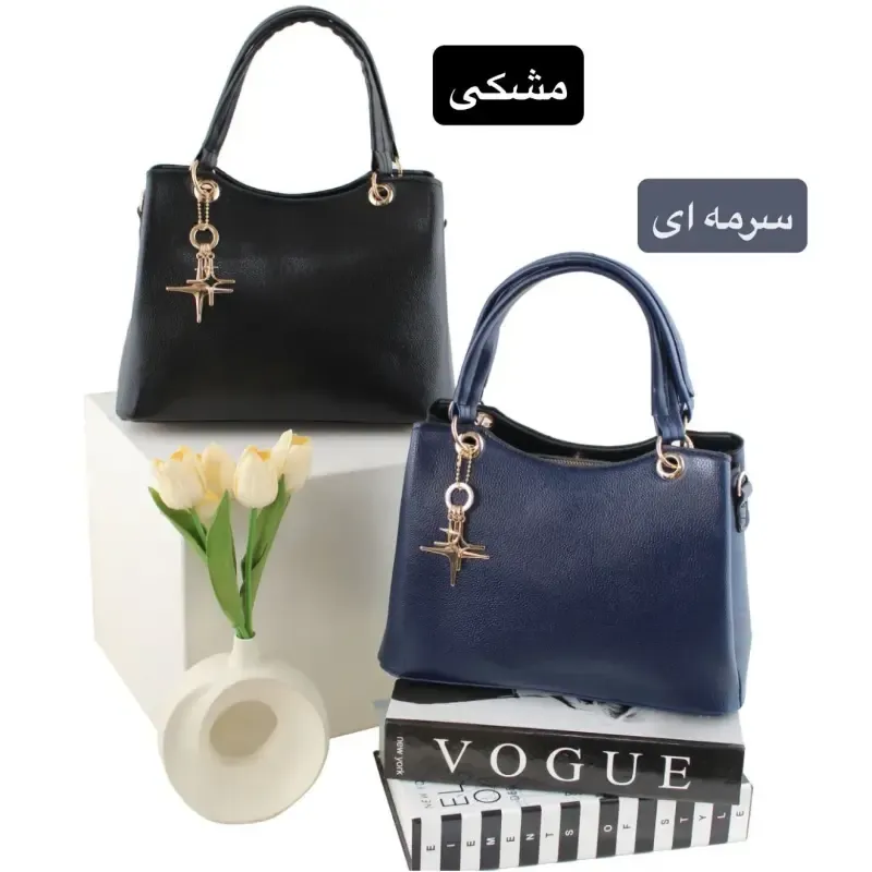 کیف زنانه چرم مصنوعی اسپرت و مجلسی با بند بلند - تصویر 6