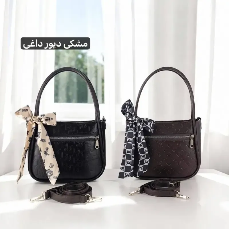 کیف پاسپورتی چرم مصنوعی زنانه مشکی ابعاد 25 در 20 سانتیمتر - تصویر 9