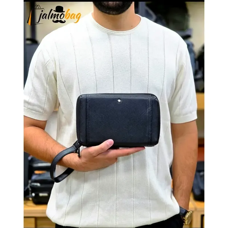 کیف دستی پاسپورتی مونت بلانک چرم وارداتی - تصویر 3