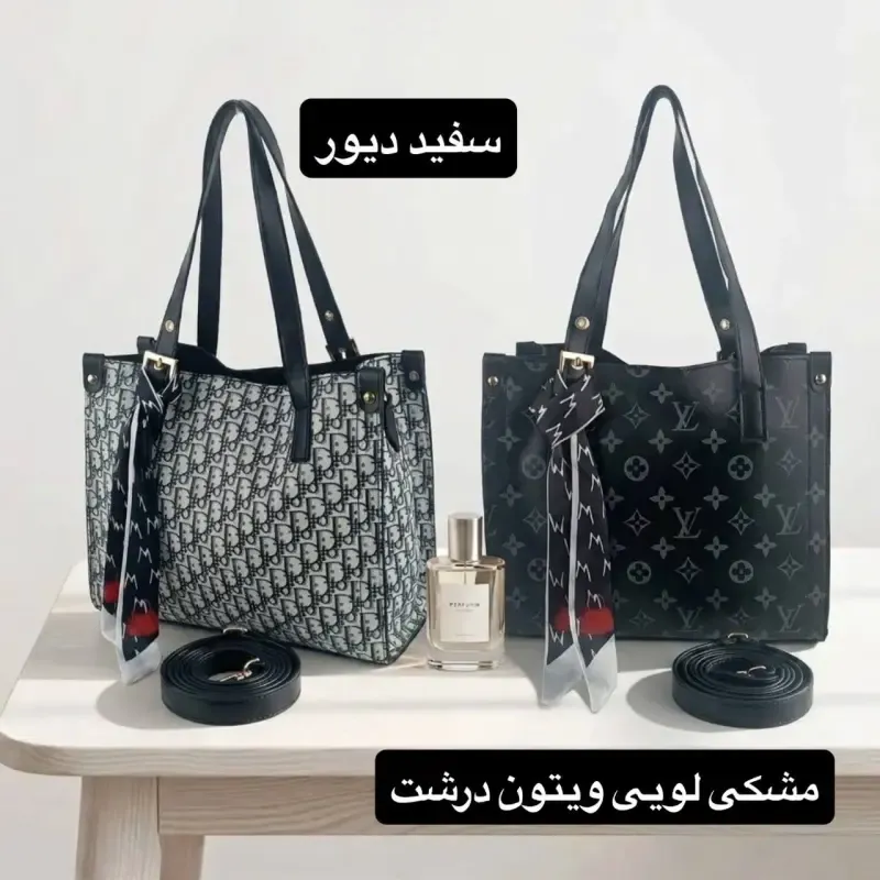 کیف زنانه چرم مصنوعی رسمی و روزمره با بند بلند - تصویر 6