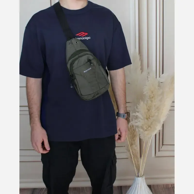 بادی بگ مردانه پارچه ای ابعاد 20 در 10 سانتی متر دارای 3 جیب بیرونی و 1 جیب داخلی آستر ساتن - تصویر 3