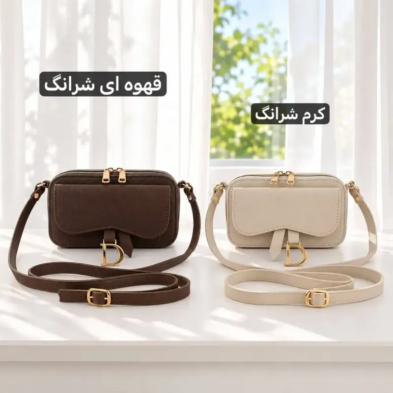 کیف پاسپورتی چرم مصنوعی زنانه روزمره و مهمانی بند بلند زیپدار - تصویر 5