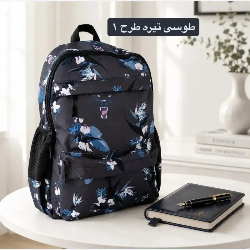 کوله پشتی پارچه ای سه بند با جیب بیرونی ابعاد 40 در 35 در 15 سانتی متر - تصویر 3
