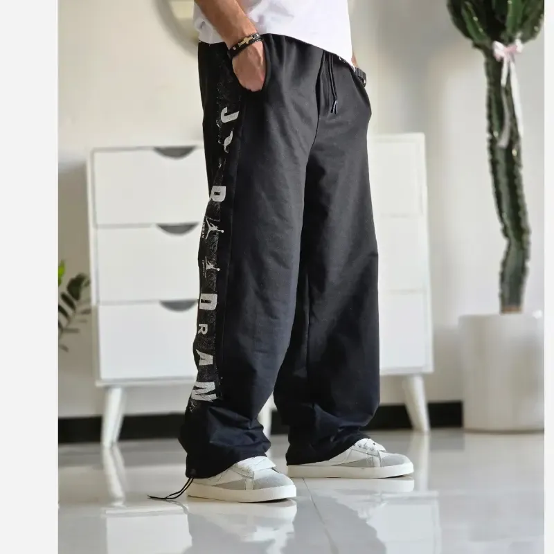 شلوار اسلش بگ جردن مشکی گلکسی اسپان قد 108 سایز XXL XXXL - تصویر 7