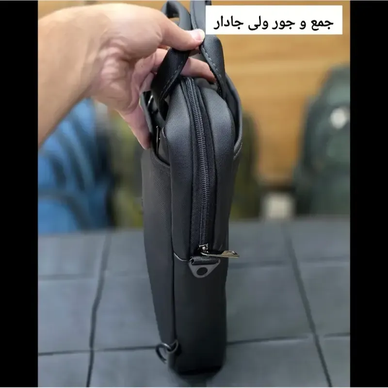 کیف اداری و لپتاپی 3 کاره اسپرت پارچه اسکین مناسب لپتاپ 14.1 اینچ مردانه و زنانه - تصویر 15