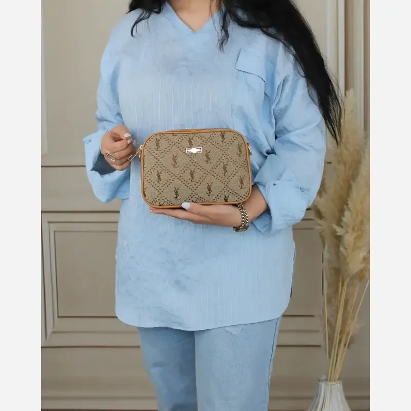 کیف پاسپورتی پارچه ای زنانه روزمره و مهمانی ابعاد 21 در 14 در 5 سانتیمتر - تصویر 8